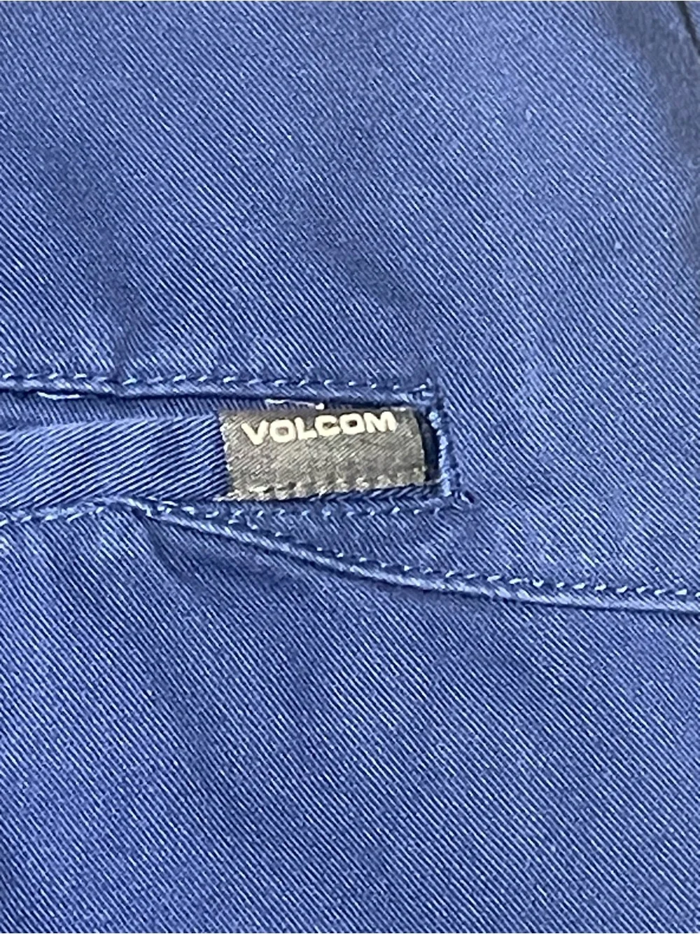 Volcom V-Monty Shorts Men's 32 Navy Blue Flat Front Cotton Blend Casual